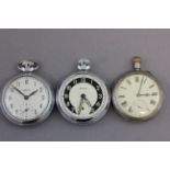 A Smiths pocket watch and two other pockets watches