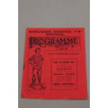 Woolwich Arsenal v Bristol City football programme played at Highbury 4th April 1914 very good