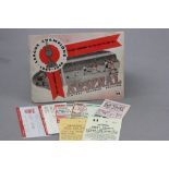 Seven Arsenal football match tickets to include 1969 v Derby County, West Ham United 1977, FAC