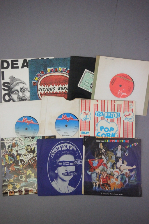 Vinyl - Sex Pistols and PIL - A small collection of 10 45s to include Rock around the clock,
