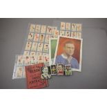 Football cigarette and collectors cards to include Topical Times circa 1937/38 featuring large panel