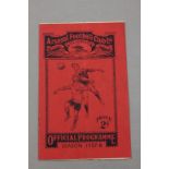 1937 Arsenal v Huddersfield football programme played 1st September 1937 staples removed, folded but