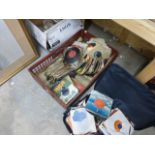 Vinyl - Large collection of 45's from 1960's onwards in bag, tray and box