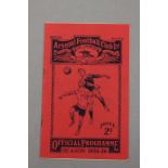 1935 Arsenal v Sunderland football programme played 31st August 1935 with staples removed, slight