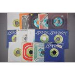 Vinyl - Rolling Stones - A small collection of fourteen 45s on the American London label. Overall