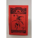 1935 Arsenal v Sheffield Wednesday football programme played 2nd February 1935 staples removed