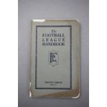 1929-30 The Football League Handbook which was sent to all Football League clubs and league