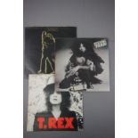 Vinyl - T. Rex - A collection of three LPs, Tanx BLN 5002 vinyl dull with a number of marks,