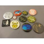 Music Collectables - 11 Badges to include Fleetwood Mac x 2, Steve Harley, Blondie x 2 etc