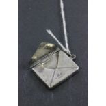 Silver Envelope Stamp Case, Chester hallmark