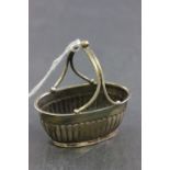 Victorian Silver Salt in the form of a Basket, London 1887 Horace Woodward & Co