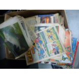 Large Box of Comics from around 1970's including Valiant and Tiger