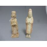 Two Chinese terracotta figures