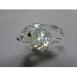 Boxed Swarovski silver crystal rabbit