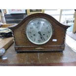 1930's / 40's Oak Cased Mantle Clock together with an American Wall Clock