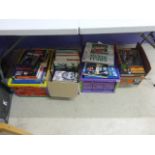 Large collection of football books, mainly hardback, featuring Manchester United etc