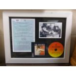 Music - Framed & glazed ltd edn The Vaccines CD album presentation piece 16/100
