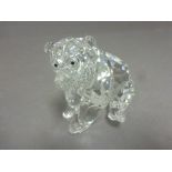 Boxed Swarovski Silver Crystal Grizzly Bear 'Woodland Friends' 7637000006 52mm