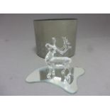 Boxed Swarovski Silver Crystal Reindeer 'Exquisite Accents 3 1/4"