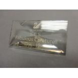 Boxed Swarovski Silver Crystal Fabulous Creatures Plaque Retired SCPCSNR4