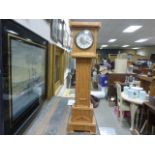 Miniature grandfather clock made in matchsticks