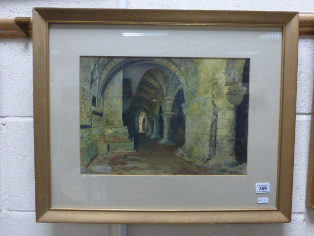 Watercolour of Winchester by T.C.Barfield dated 1922