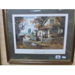 Thelwell - Framed and Glazed Limited Edition Signed Thelwell Print ' Point-to-Point ', signed in