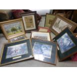 Ten Framed and Glazed Prints