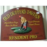 Old Duffer's Tavern relief sign