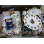 A collection of ceramics to include Holkham Pottery tankards, tea ware and other items