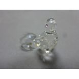 Boxed Swarovski Silver Crystal Dove 'Feathered Friends' 7605000001 48mm