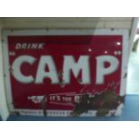 Enamel Advertising Sign ' Drink Camp, it's the best '