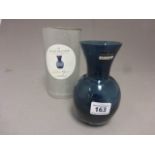 Dartington Little Gems Blue Glass Urn Vase in original Container