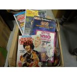 A collection of vintage & modern Dr Who related items to include calendars, annuals and other items