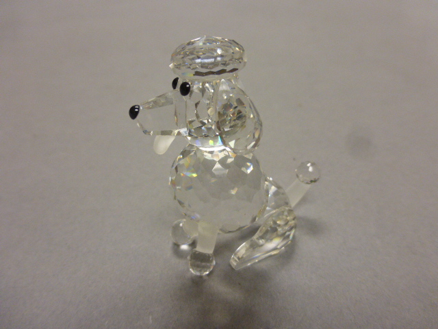 Boxed Swarovski Silver Crystal Sitting Poodle 'Pets Corner' 7619000015 44mm