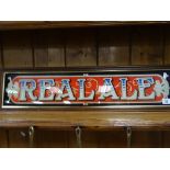 Vintage real ale sign