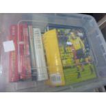 Large quantity of hardback football books plus some other sport in four boxes