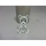 Boxed Swarovski Silver Crystal Large Bear 'Woodland Friends' 7637078000 70mm