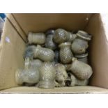 Quantity of Victorian Moulded Glass Hanging Candle Holders