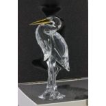 Boxed Swarovski Silver Heron, 7670-000-001, retired 1998