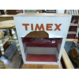 A Timex watch shop display cabinet