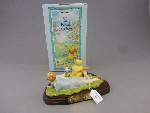 A Royal Doulton Winnie the pooh figure, Summer's Day picnic, boxed