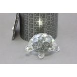 Boxed Swarovski King Turtle, 7632-75, 'Endanger Species' Collection, retired 1988