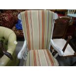 Painted Windsor Style Rocking Elbow Chair