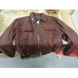 A vintage men's leather Mulberry jacket, size 44