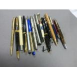 Tub of vintage pens