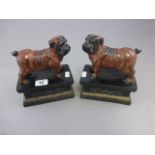 Pair of contemporary bulldog bookends