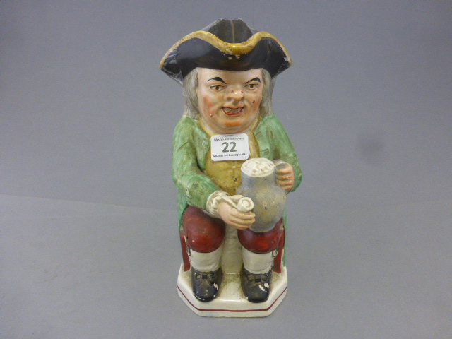 A 19th Century Staffordshire Toby Jug