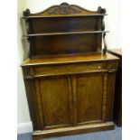 Early 19c mahogany Chiffonier, galleried back containing 2 shelves all above a base unit