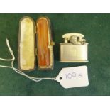 Ladies petite Art Deco period? Petrol lighter by Colibri, pattern No: 321325 1.5" long x 1.5" tall